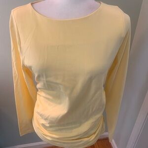 Soft Surroundings yellow knit top, size M